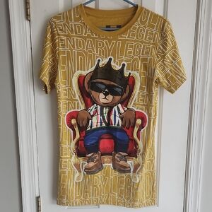 Legendary Kids Bear Graphic Tee - Mustard